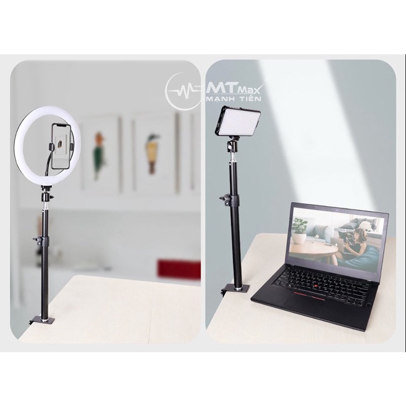 Giá đỡ kẹp bàn MT05 kim loại đầu ren 1/4 thông dụng gắn mọi thiết bị đèn livestream máy ảnh máy chiếu kẹp điện thoại