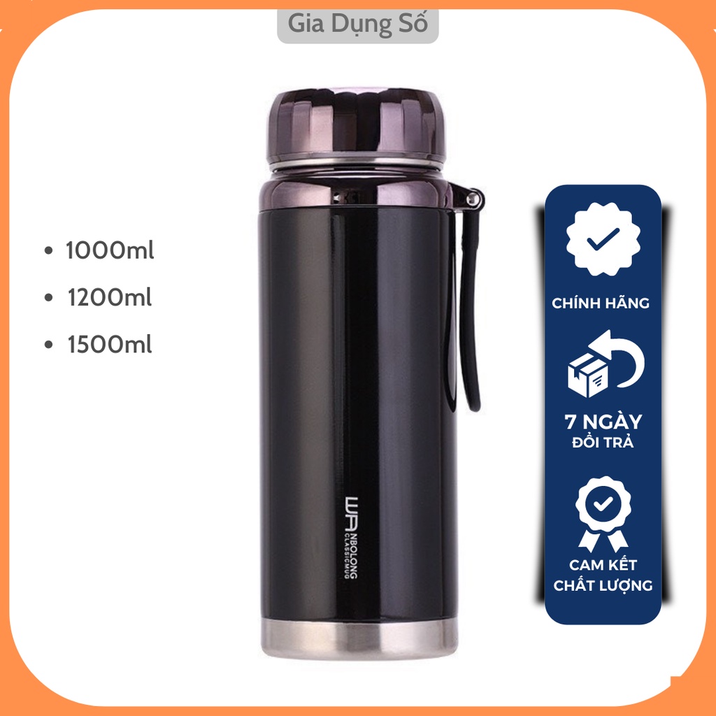 Bình giữ nhiệt nóng lạnh 1000-1200-1500ml L7 inox 304 Giữ nhiệt 24h-Hàng Chính Hãng