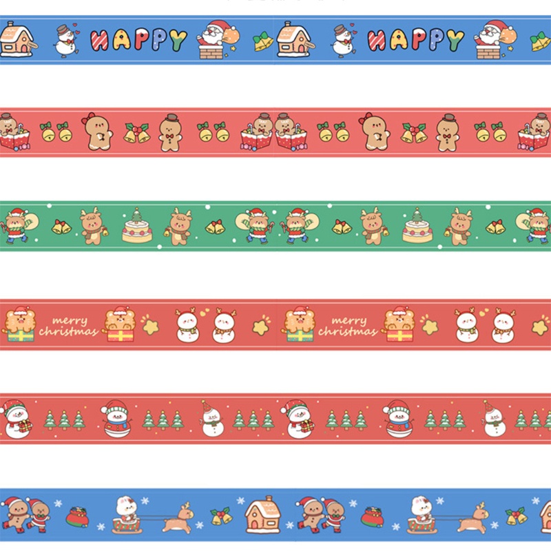 Băng Keo Siêu Dính Họa Tiết Hoạt Hình Giáng Sinh Trang Trí Sổ Tay
