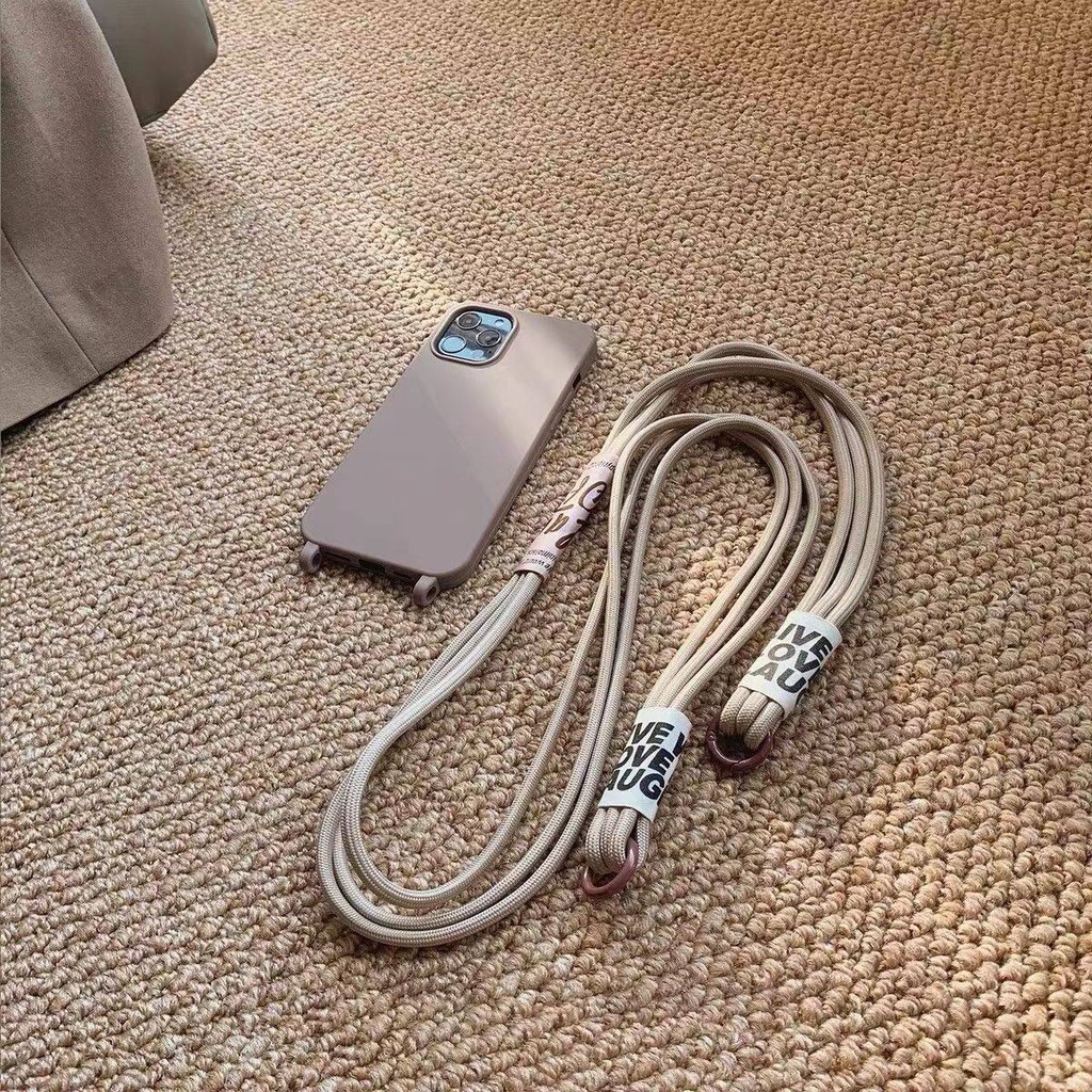Ốp Điện Thoại Silicon Mềm Có Dây Đeo Dài Sang Trọng Cho iPhone 7 8 Plus 6s 6 X xs XRSE 2020 xs max