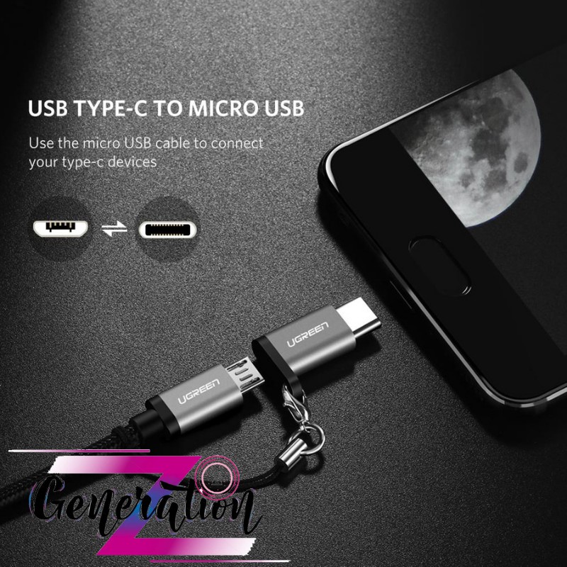 [Mã ELFLASH5 giảm 20K đơn 50K] Đầu chuyển Micro USB ra USB Type-C Ugreen 40945