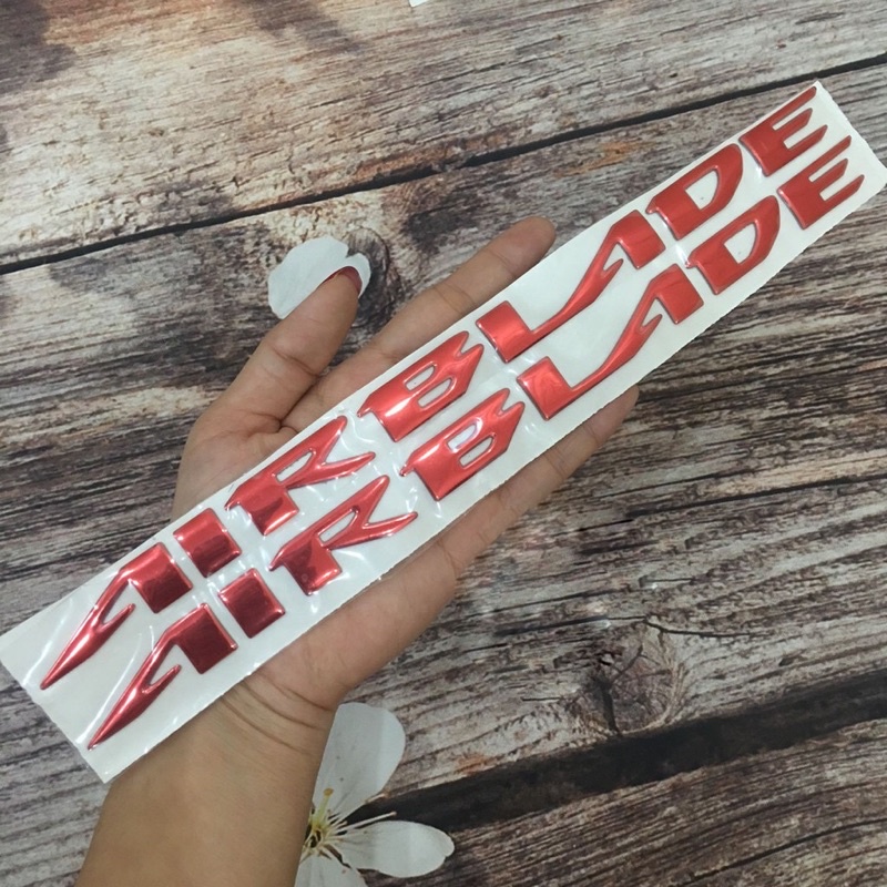 Bộ tem nổi dán xe air blde,cánh chim,logo ab