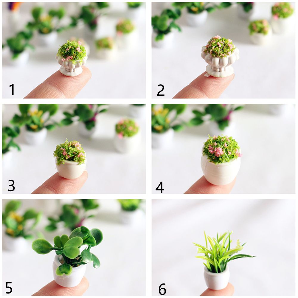 Chậu Hoa Mini Dễ Thương Trang Trí Nhà Búp Bê