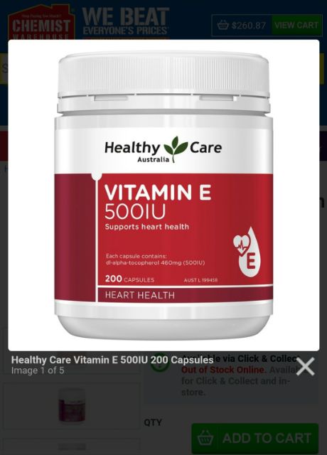 (Mẫu mới date 2023) Viên uống Vitamin E Healthy Care 500IU | Thế Giới Skin Care