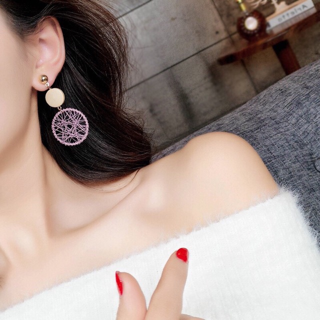 Bông Khuyên Tai Nan Hoa Bánh Xe Sang Chảnh Dáng Hàn Quốc Siêu Nữ Tính !