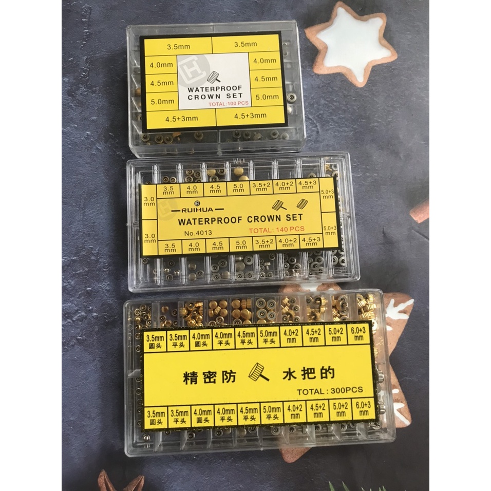 Các Loại Núm Inox không gỉ dùng chỉnh giờ cho đồng hồ đeo tay