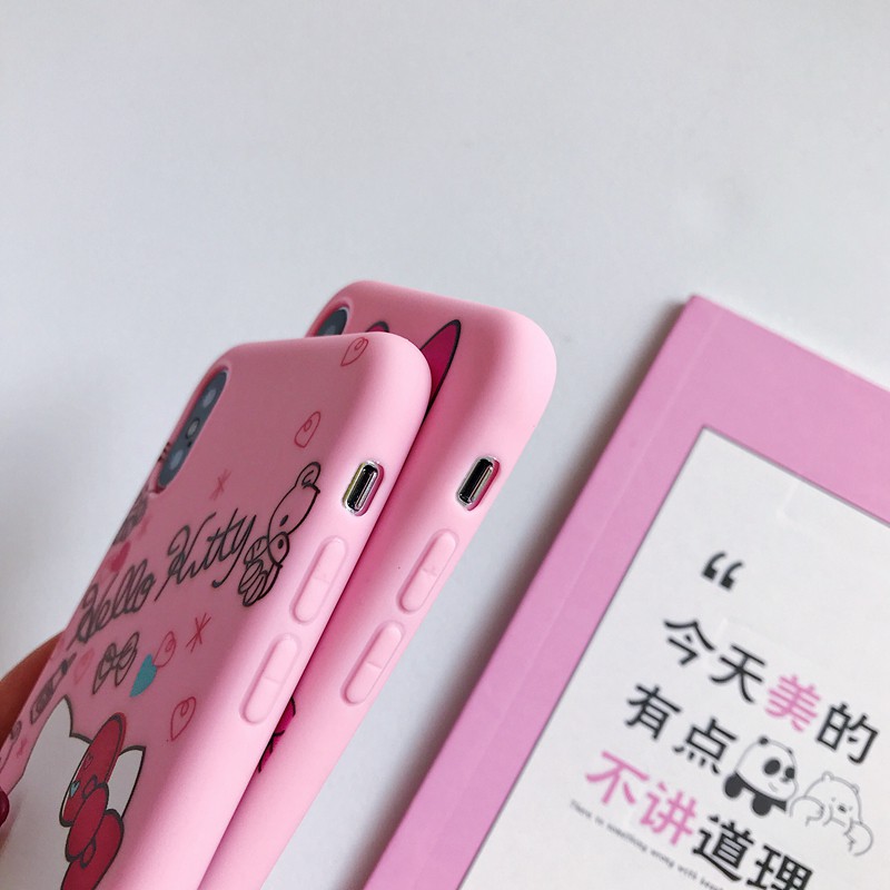 Ốp lưng OPPO A83 A71 A57 A39 A37 A37F F11 F7 F5 F3 F1S Realme C15 C12 C11 Pro 3D Cartoon Hello Kitty Soft Case Cover+Hello Kitty Doll