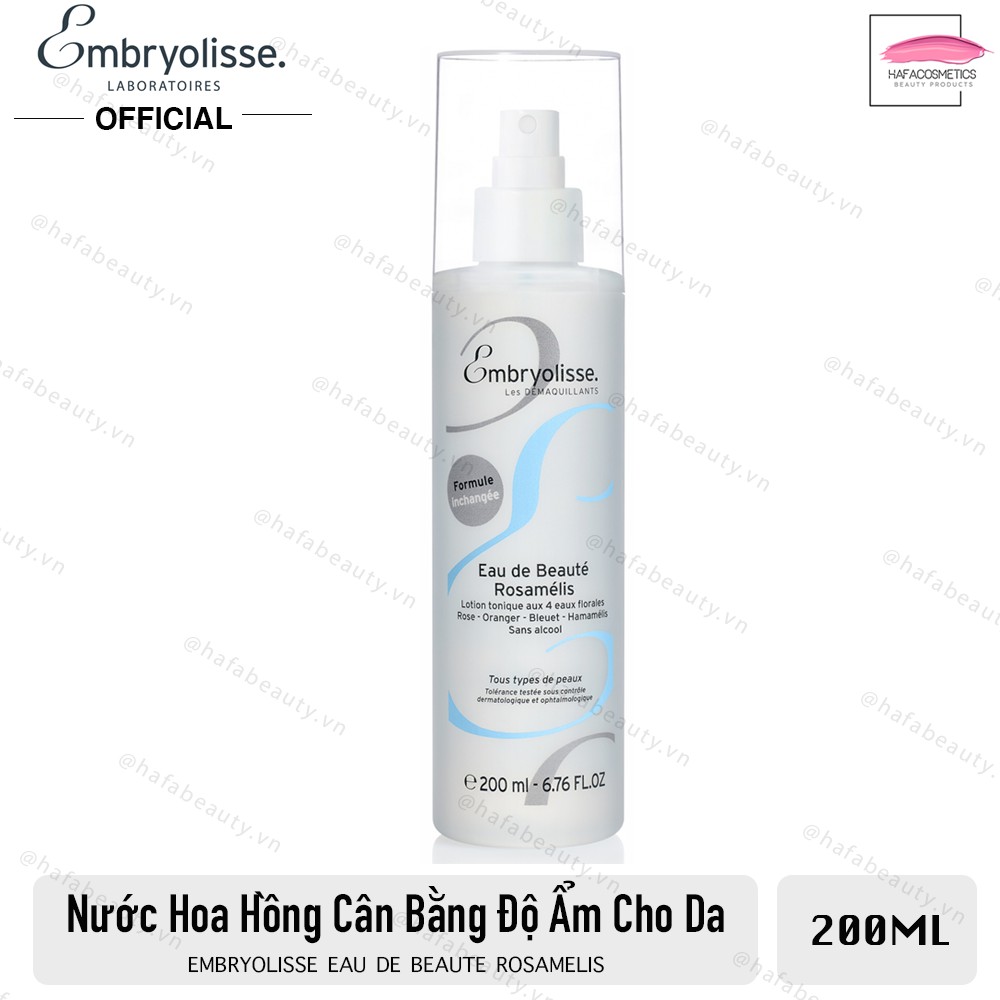 [30/06/2023] Nước Hoa Hồng Dịu Nhẹ Cân Bằng Độ Ẩm Cho Da Embryolisse Eau de Beauté Rosamélis 200ml