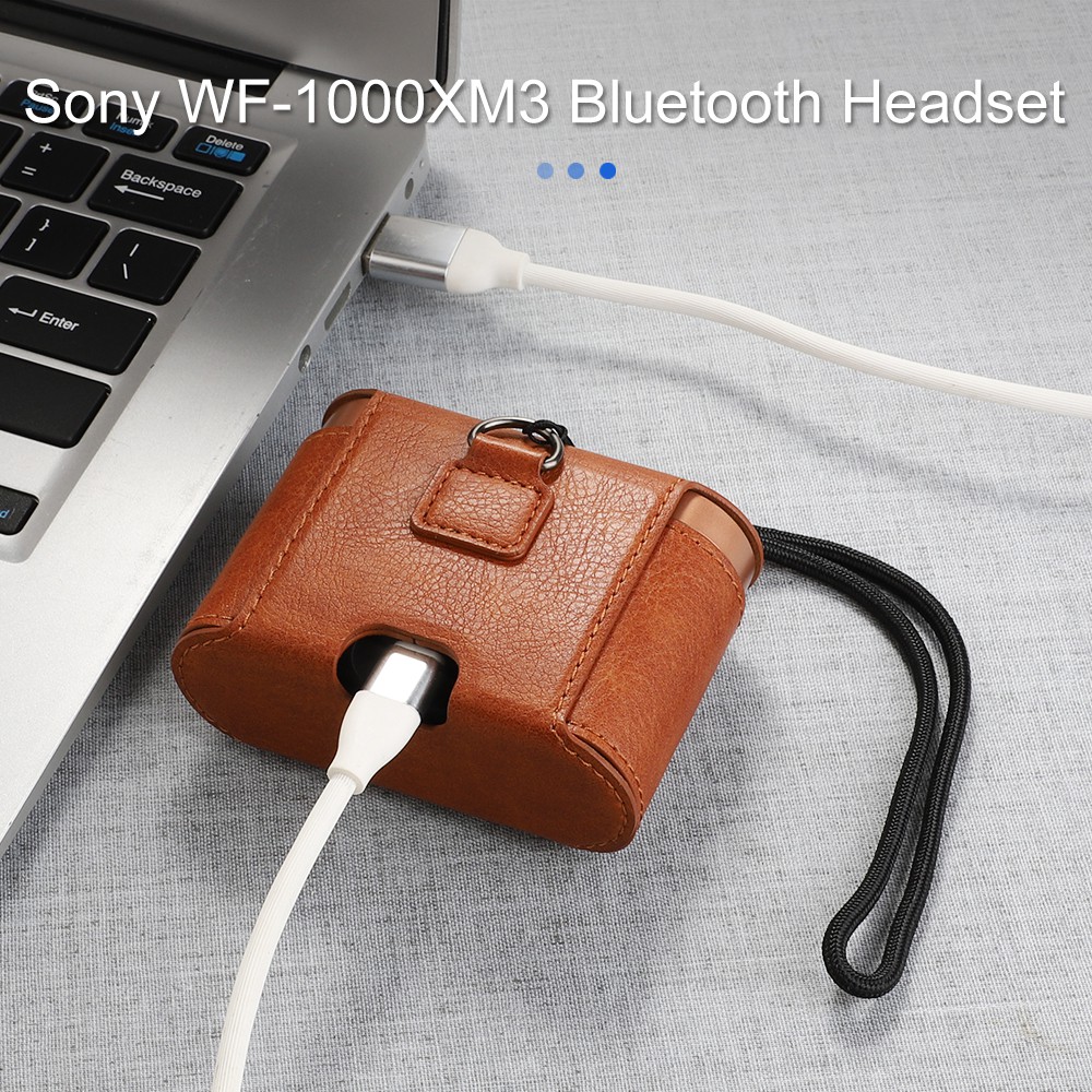Hộp đựng tai nghe SONY WF-1000XM3 bằng da PU chất lượng cao