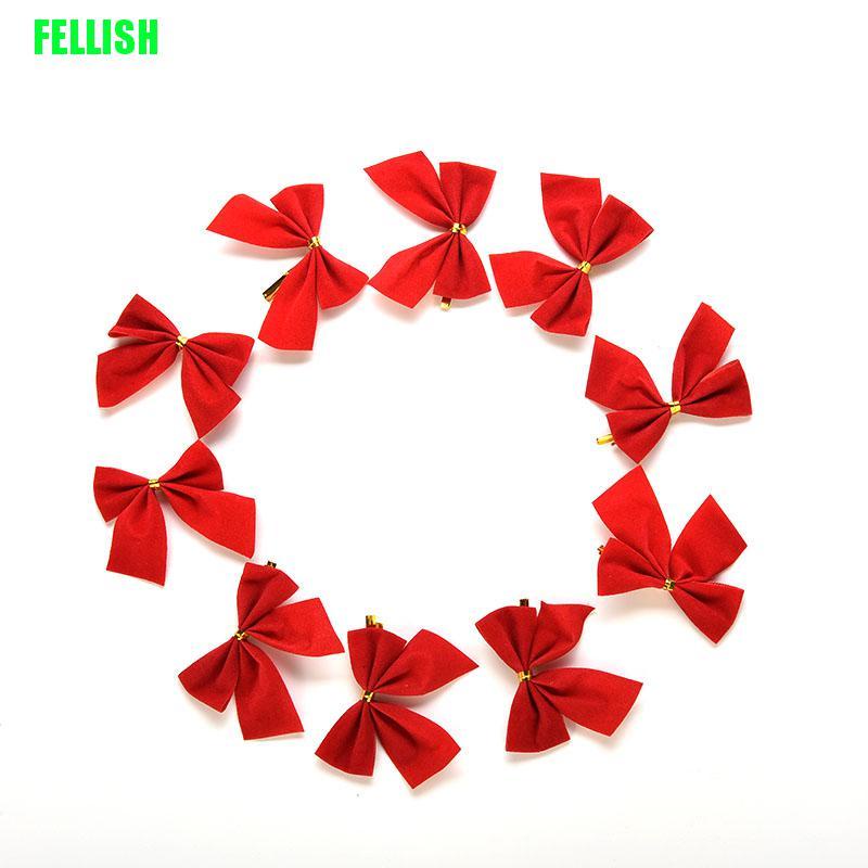 Bộ 12 nơ trang trí cây thông giáng sinh mới