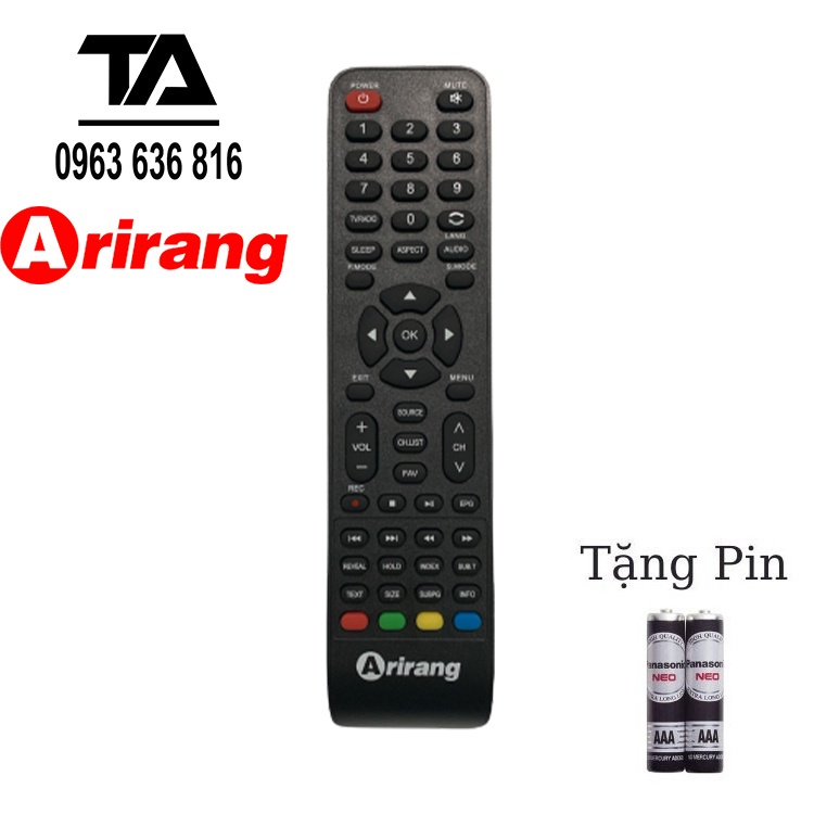Remote Điều khiển tivi Arirang LED/LCD