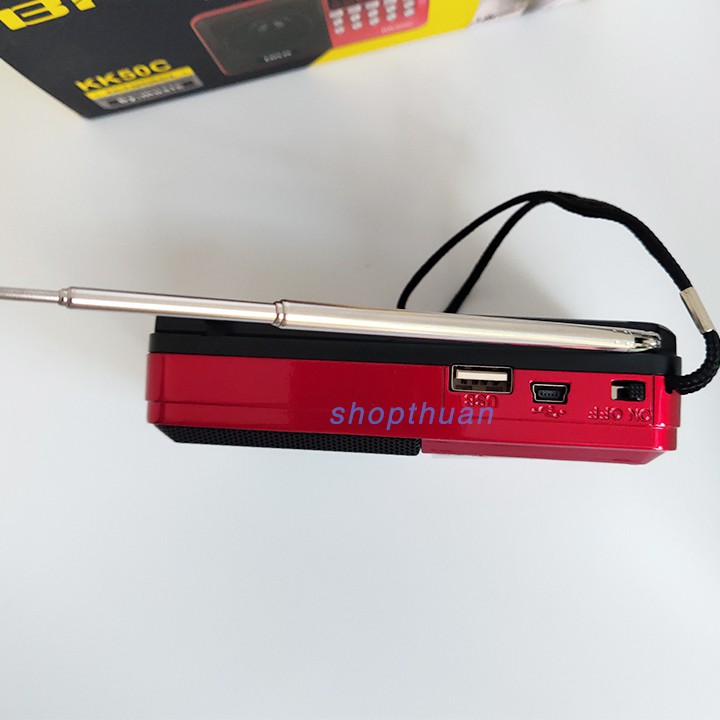 Loa BKK KK50C 1 pin sạc, nghe USB, thẻ nhớ, có đèn pin, có jack tai nghe