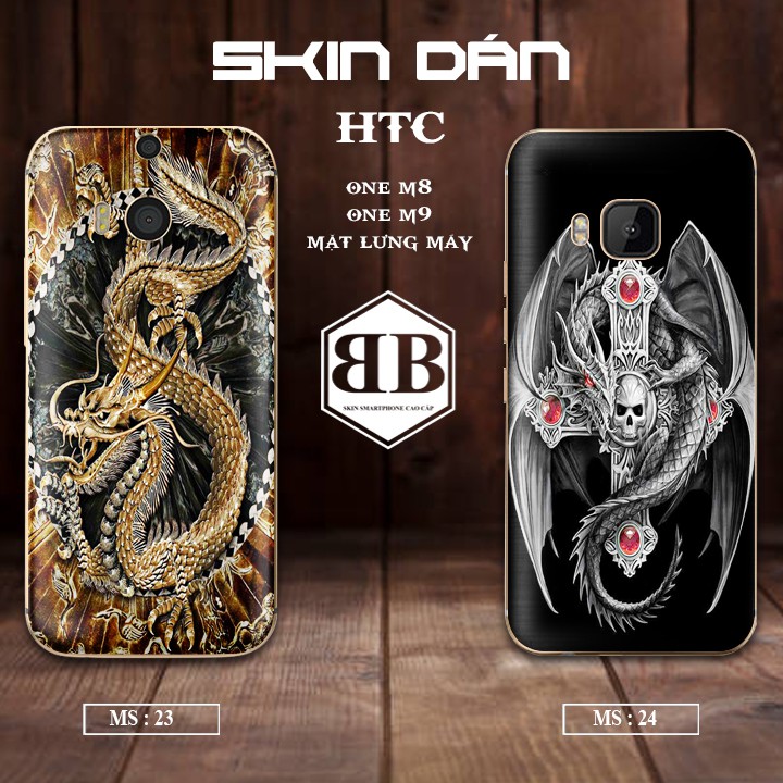 Dán Skin mặt lưng máy cho HTC One M8 và One M9 Chất Liệu Cao Cấp Chống Xước, Chống Thấm, Chống Bay Màu
