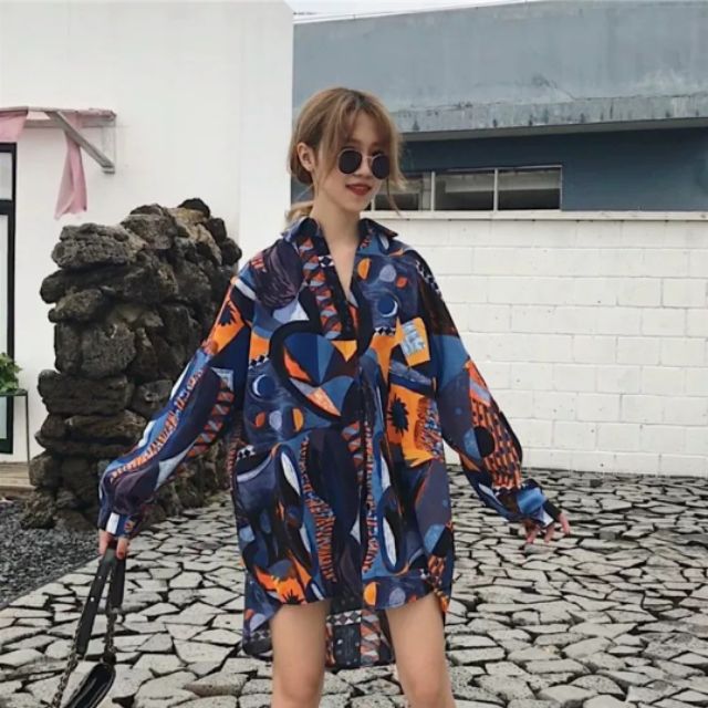 [ORDER] Váy sơ mi họa tiết SM05