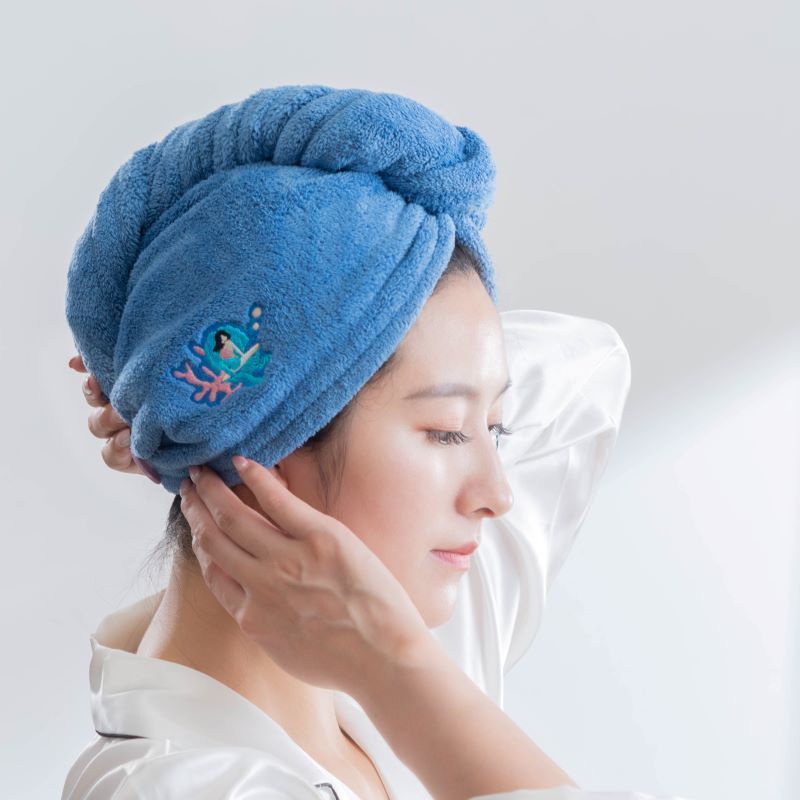 Mũ tắm gội khô mũ người lớn siêu thấm nhanh khô khăn quấn khăn turban lau khăn turban dễ thương mũ gội đầu phòng tắm