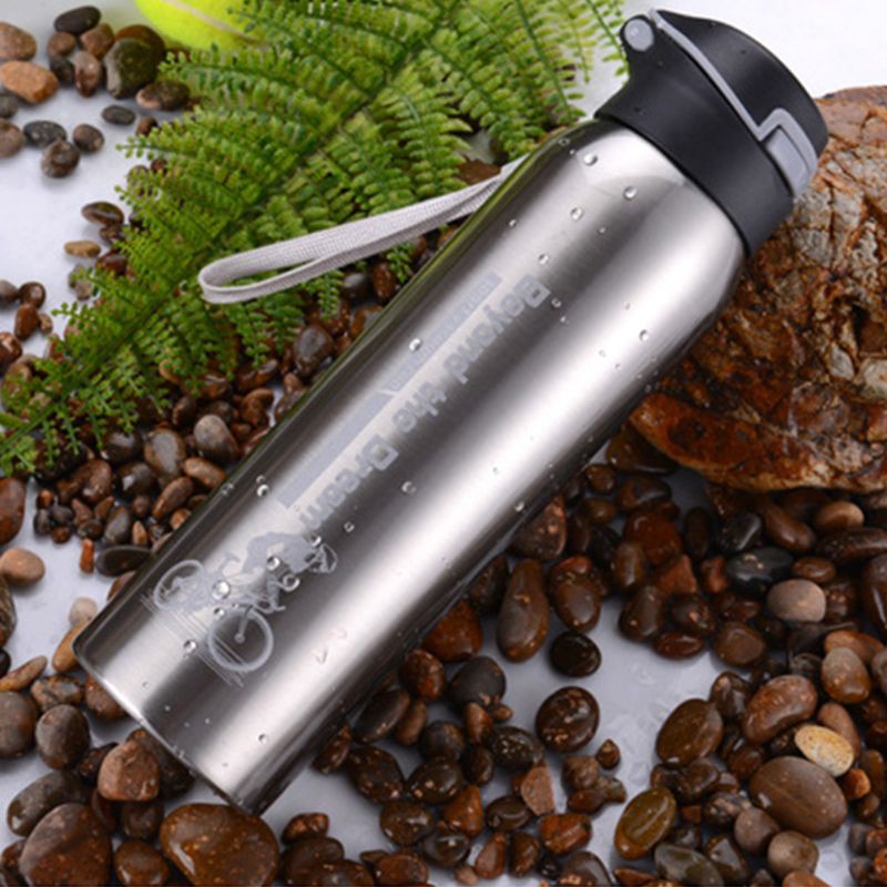 Bình nước giữ nhiệt 500ml bằng thép không gỉ kiểu dáng mới lạ dành cho xe đạp leo núi