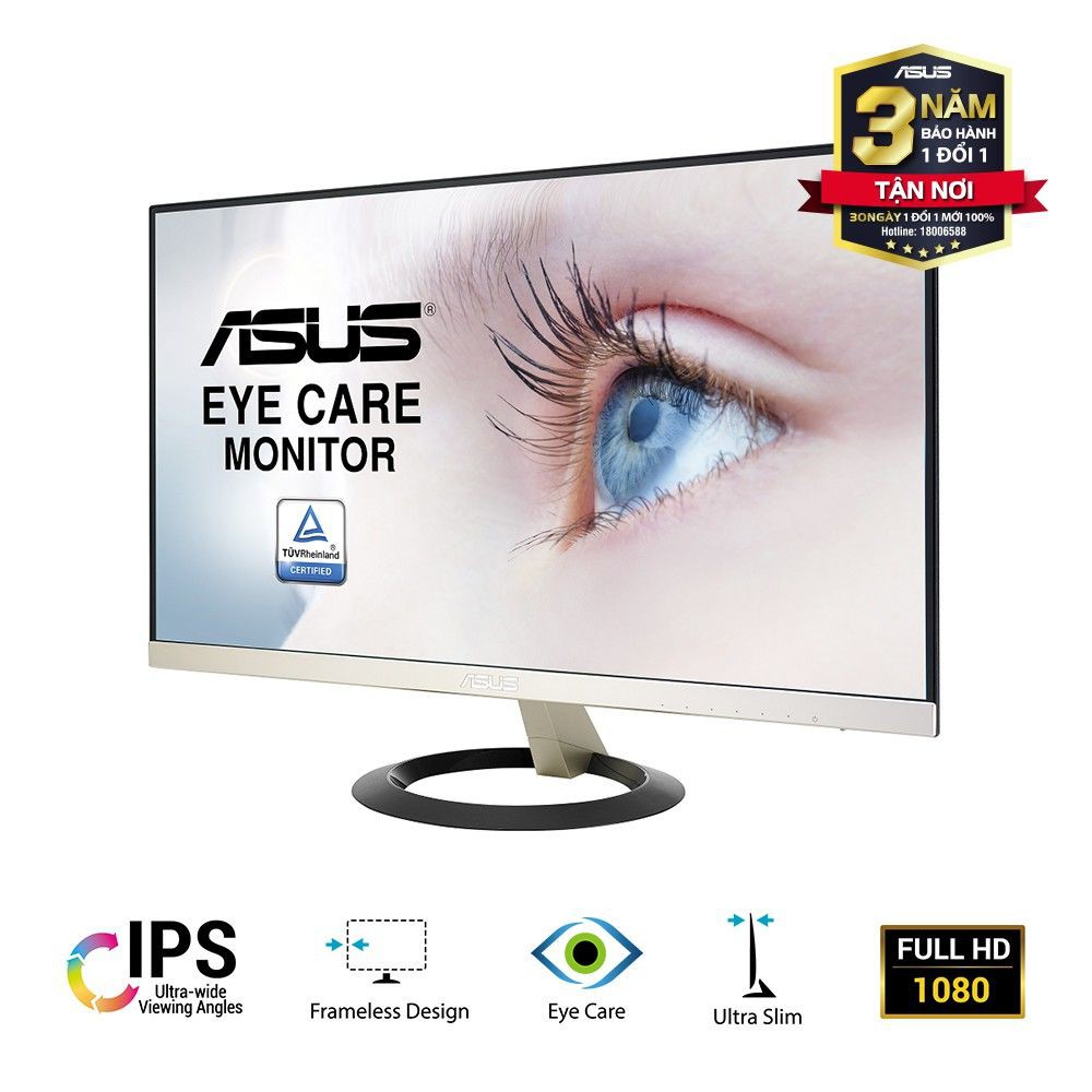 Màn Hình Siêu Mỏng ASUS VZ249H IPS Full HD Bảo Vệ Mắt, Có Loa - Hàng Chính Hãng