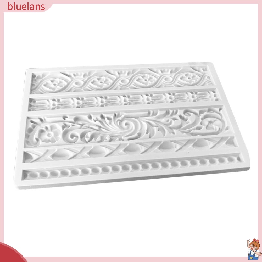 Bộ  Khuôn Silicone Tạo Hình Hoa Văn Trang Trí Bánh