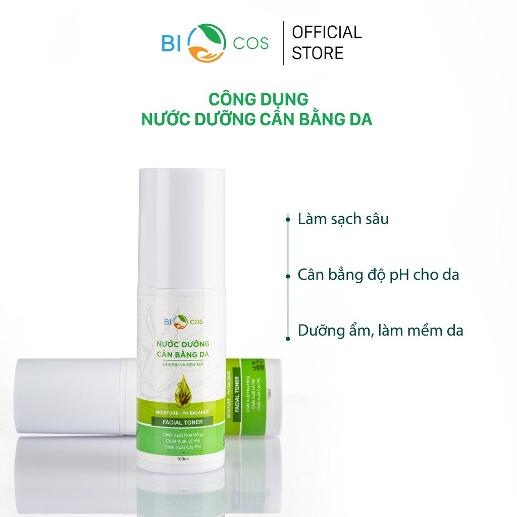 Nước Cân Bằng Da BIOCOS 100ml - Cân Bằng pH, Cấp Ẩm Cho Da