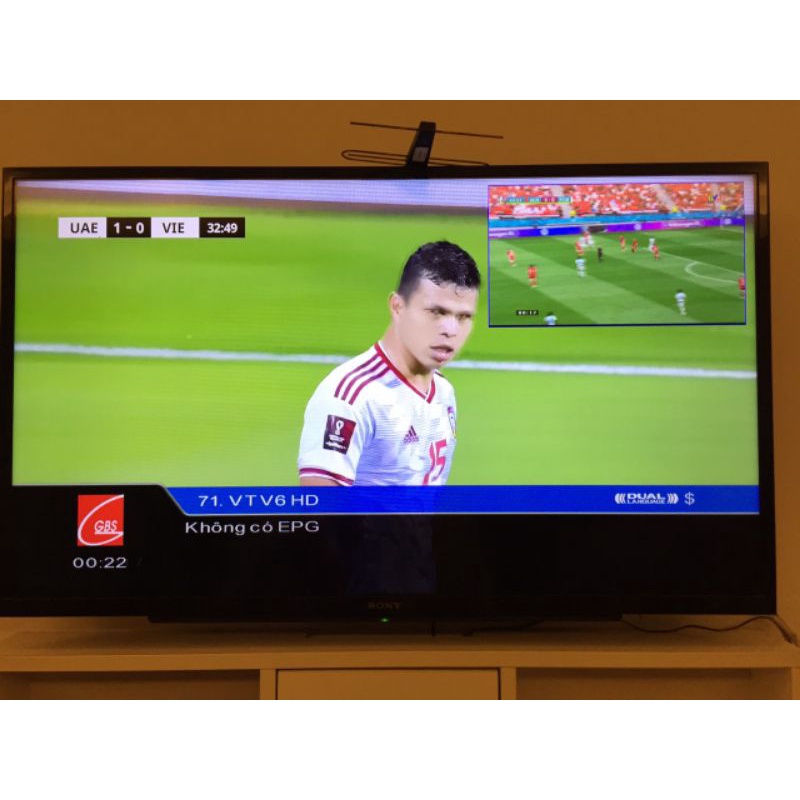 Đầu thu truyền hình kỹ thuật số mặt đất DVB T2, xem Đội tuyển VN đá vòng loại WORLD CUP miễn phí các kênh VTC, VTV-BH1