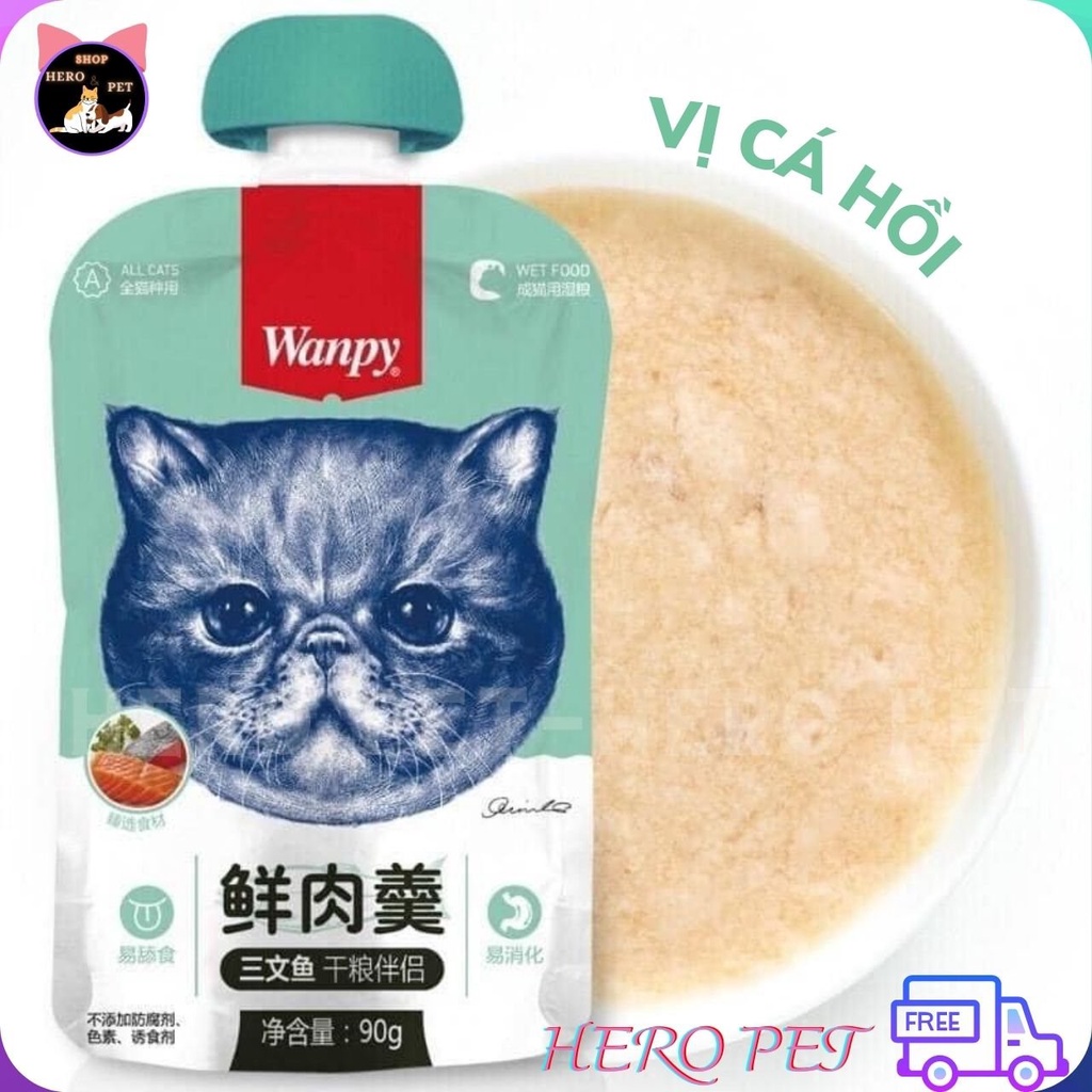 Pate Cho Mèo WANPY 80g - Pate Wanpy - Wanpy nắp vặn 80g | Hero Petshop