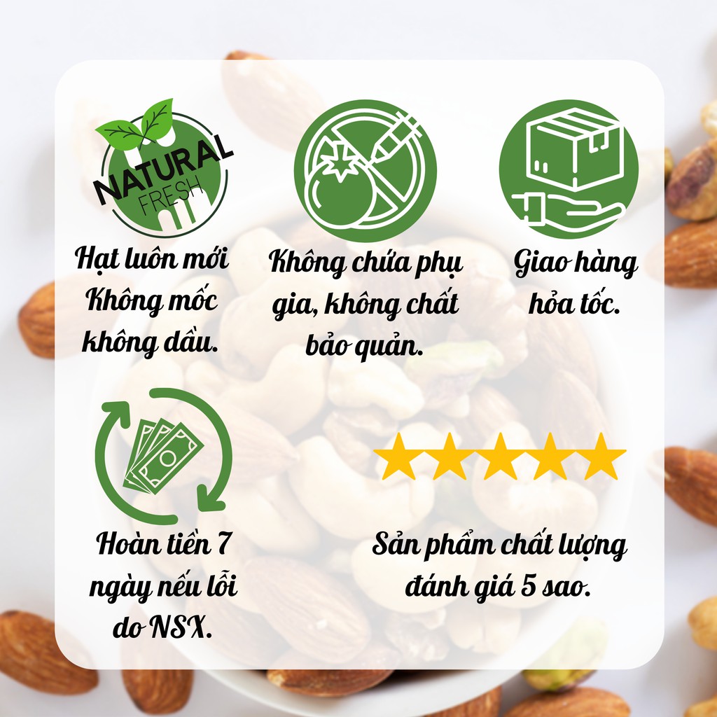 Hộp 500gr Hạt hạnh nhân sấy chín nhập khẩu Úc