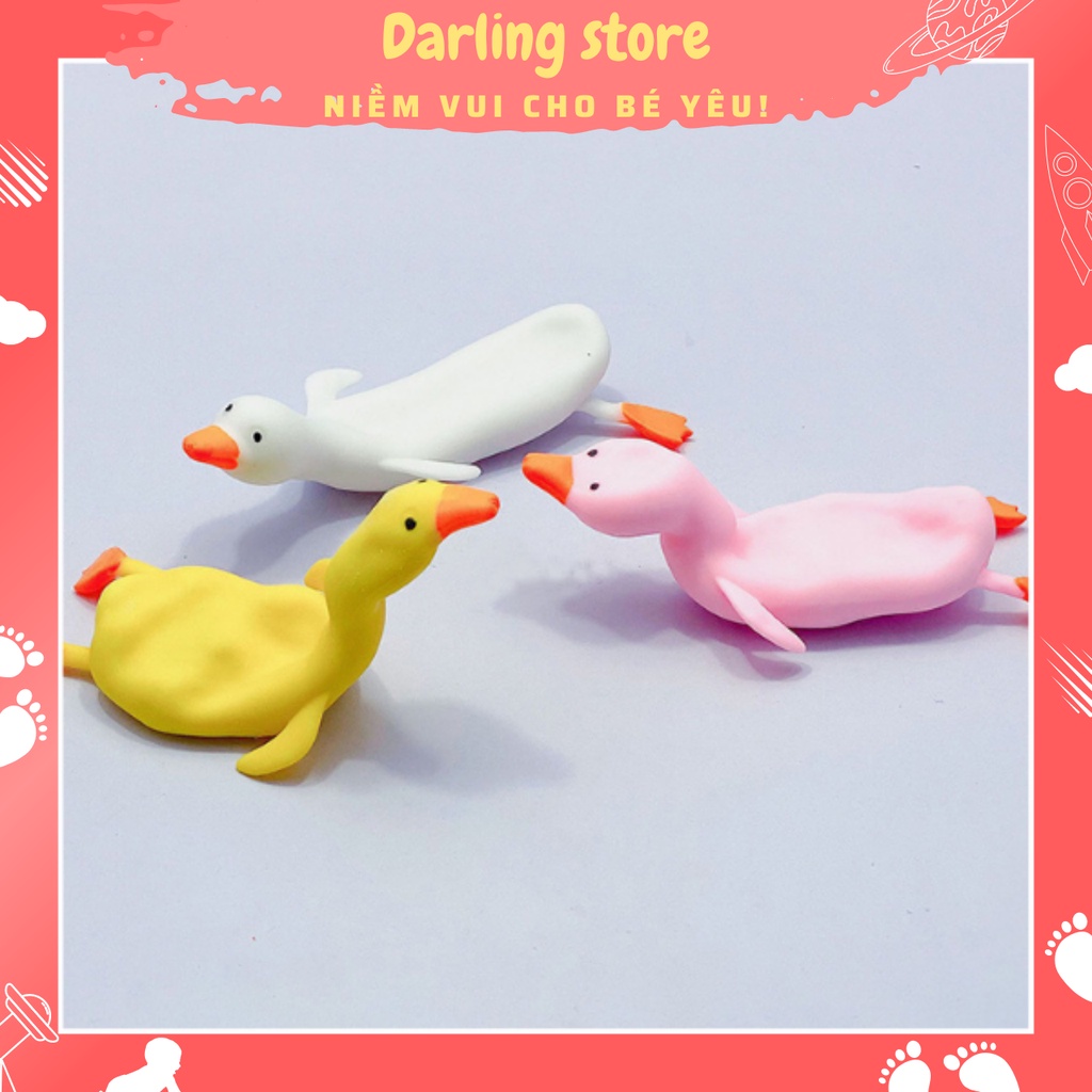 Đồ chơi Squishy Con Vịt bóp giảm stress hiệu quả chất liệu nhựa TPR an toàn cho bé