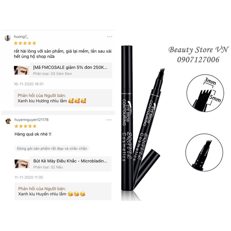 [FREESHIP💋] Bút Chì Kẻ Mày Phẩy Sợi Điêu Khắc 4D Cao Cấp Bền Màu | BigBuy360 - bigbuy360.vn