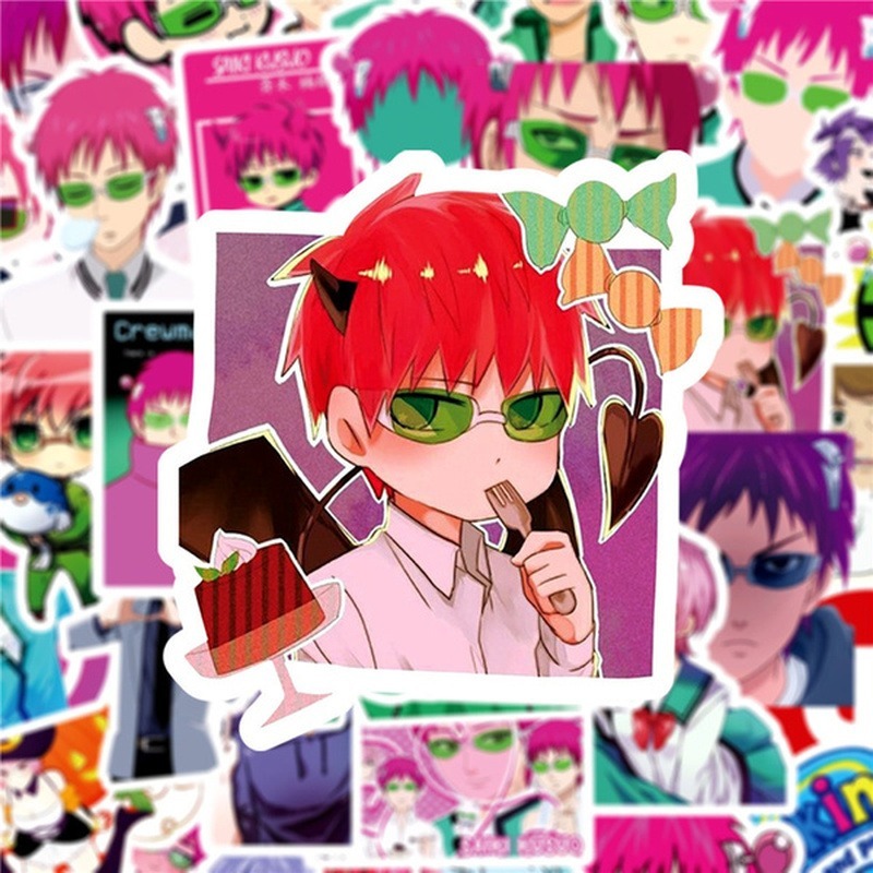 Z&M❀Saiki Kusuo-Series Dán❀50 Cái / Bộ Nhật Bản Anime Dán Chống Thấm Nước Cho Đồ Chơi