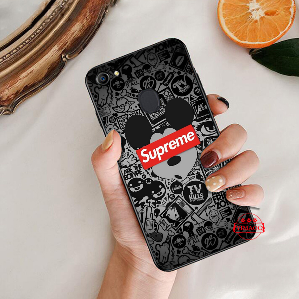 GUCCI Ốp Lưng Điện Thoại Phối Hình Chuột Mickey Dành Cho Oppo A3S A5 2018 A37 Neo 9 A39 A57 A5S A7 A59 F1S A77 F3 A83 A1 F5 A73 F F9 Pro 51f