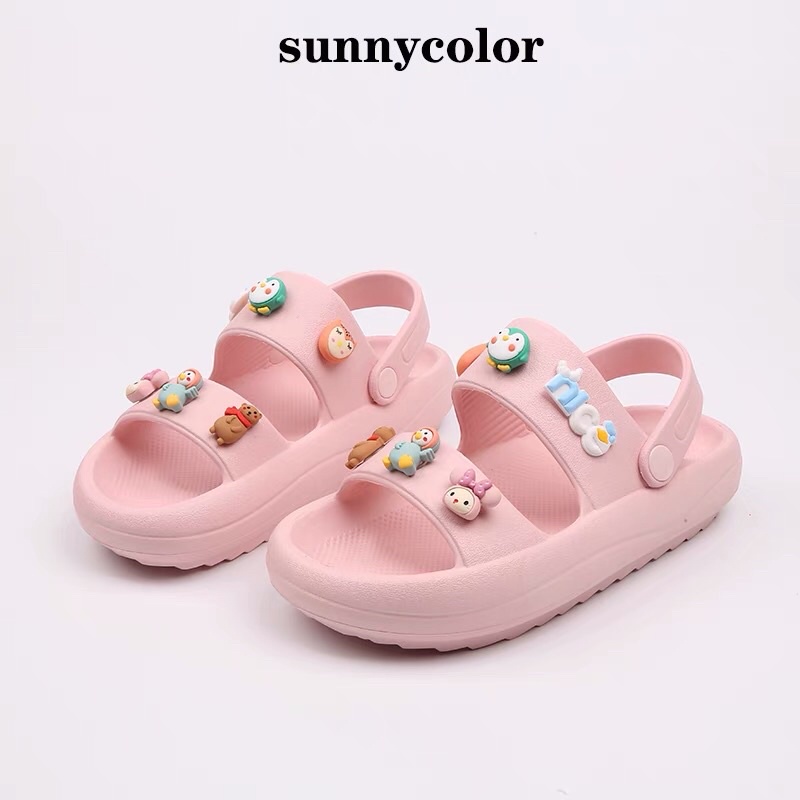 CÓ SẴN  Dép sandal cao su gắn jibitz 🎀🎀🎀