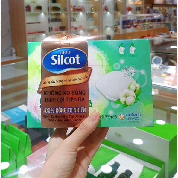 SILCOT - Bông Tẩy Trang 66 miếng ( xanh lá ) ❤️GKM