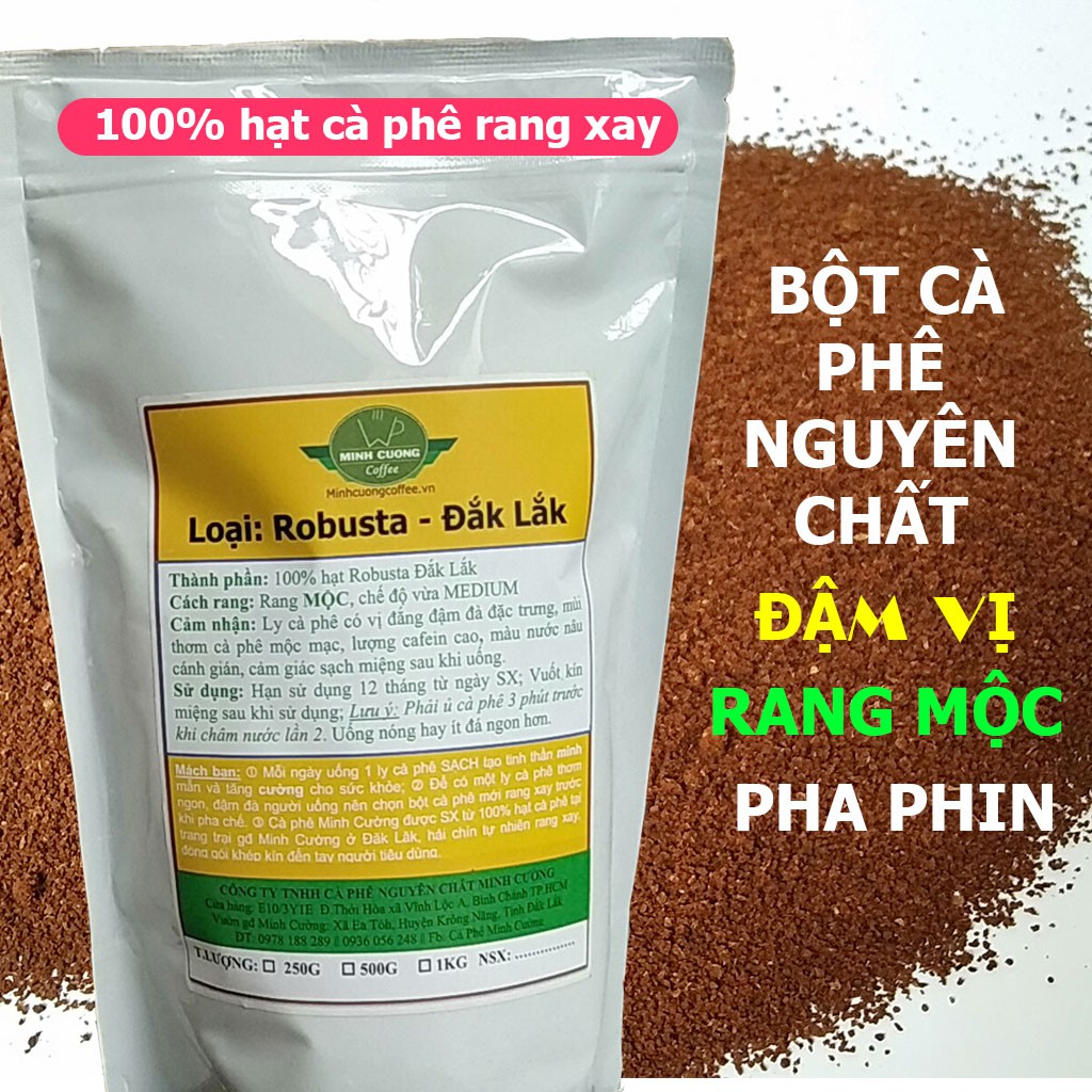 250g Cà phê nguyên chất Robusta Đậm Đà không pha trộn - Ca phe Minh Cuong có ít bơ | BigBuy360 - bigbuy360.vn
