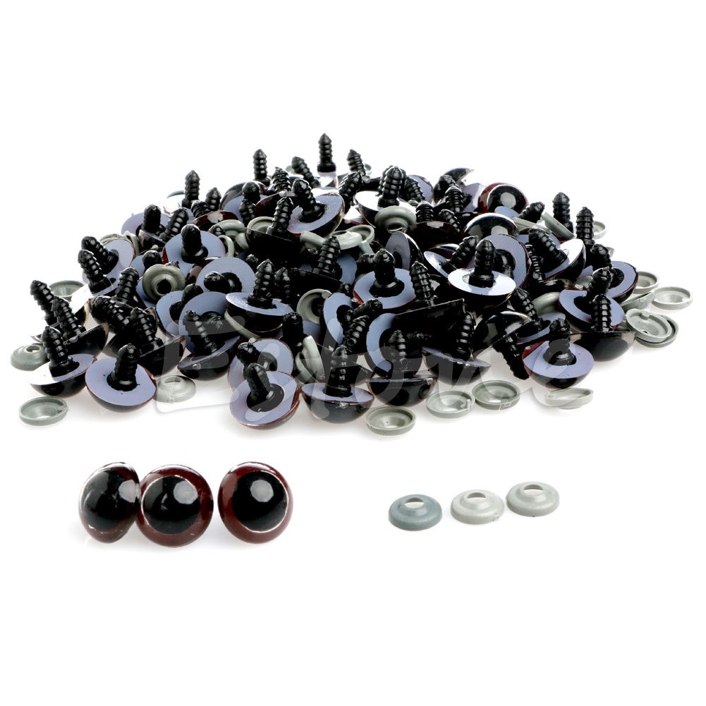 100 Con Mắt Nhựa 20mm Nhiều Màu Sắc Cho Thú Nhồi Bông