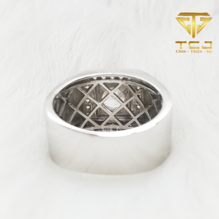 Nhẫn nam bạc ý 925 thiết kế 3D sang trọng RM0110NAM Trang sức Toàn Cầu TCJ