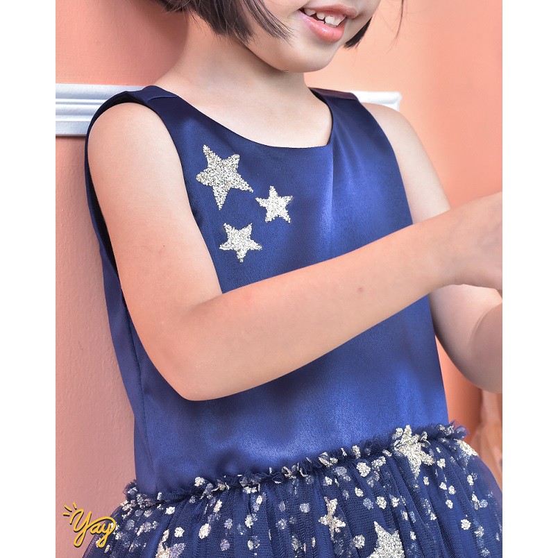 Váy Lụa Xanh Sao Kim Tuyến Cánh Tiên - Yay