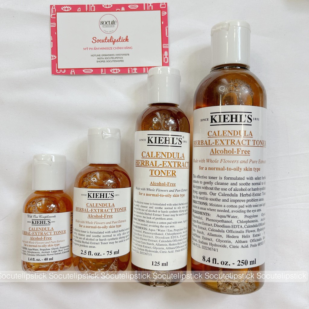 Toner Hoa Cúc Kiehls Kiehl's Calendula Herbal-Extract 40ml - 100ml - 125ml - 250ml Minisize Fullsize