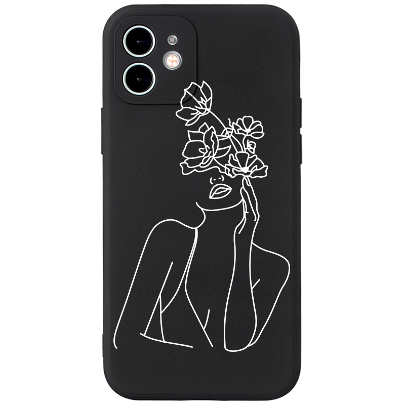 Ốp lưng JURSUE mềm viền vuông hình dễ thương đẹp cho iPhone 13 12 11 Pro Max SE 2020 X XR XS ip 8 7 6 6S Plus kute Y227