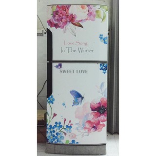 Miếng dán tủ lạnh  hoa mùa đông