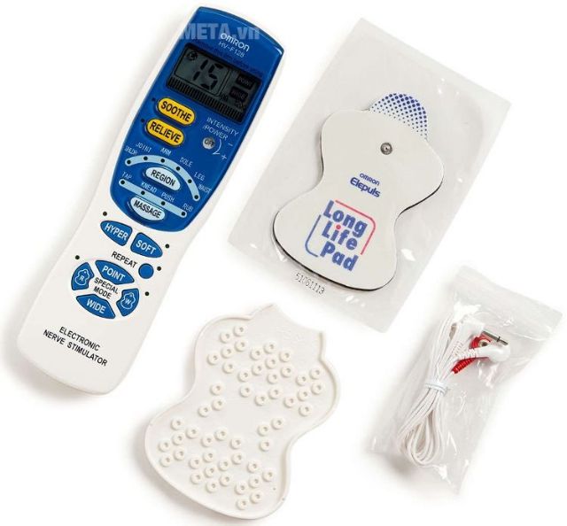 Máy massage xung điện trị liệu Omron HV-F128 - tặng kèm 2 miếng dán xung điện omron