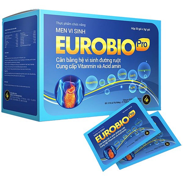 Men Vi Sinh Eurobio Pro Cho Hệ Tiêu Hóa Khỏe Mạnh (Hộp 30 Gói)