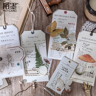 NB11 Tag treo giấy kraft vintage trang trí, DIY, décor sổ tay