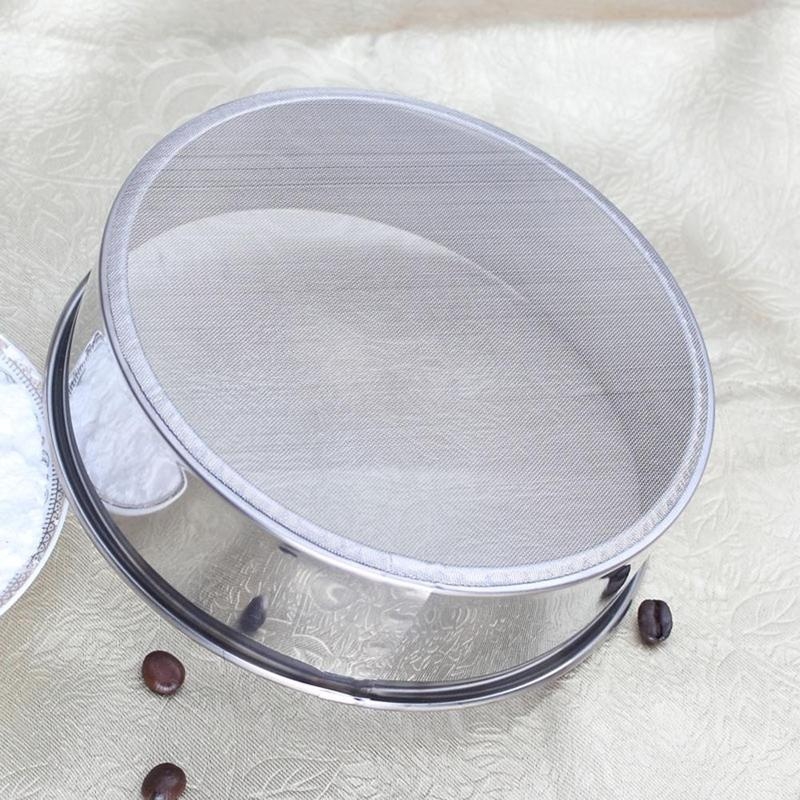 Steel Stainless Flour Mesh Sifter Sifting Strainer Sieve Baking Cake Kitchen