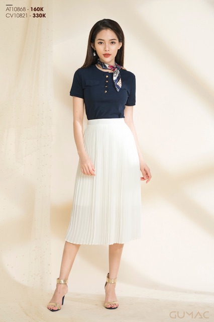 Chân váy dập xếp li nhỏ tùng rộng dài 75Yura store CVXL1T | BigBuy360 - bigbuy360.vn