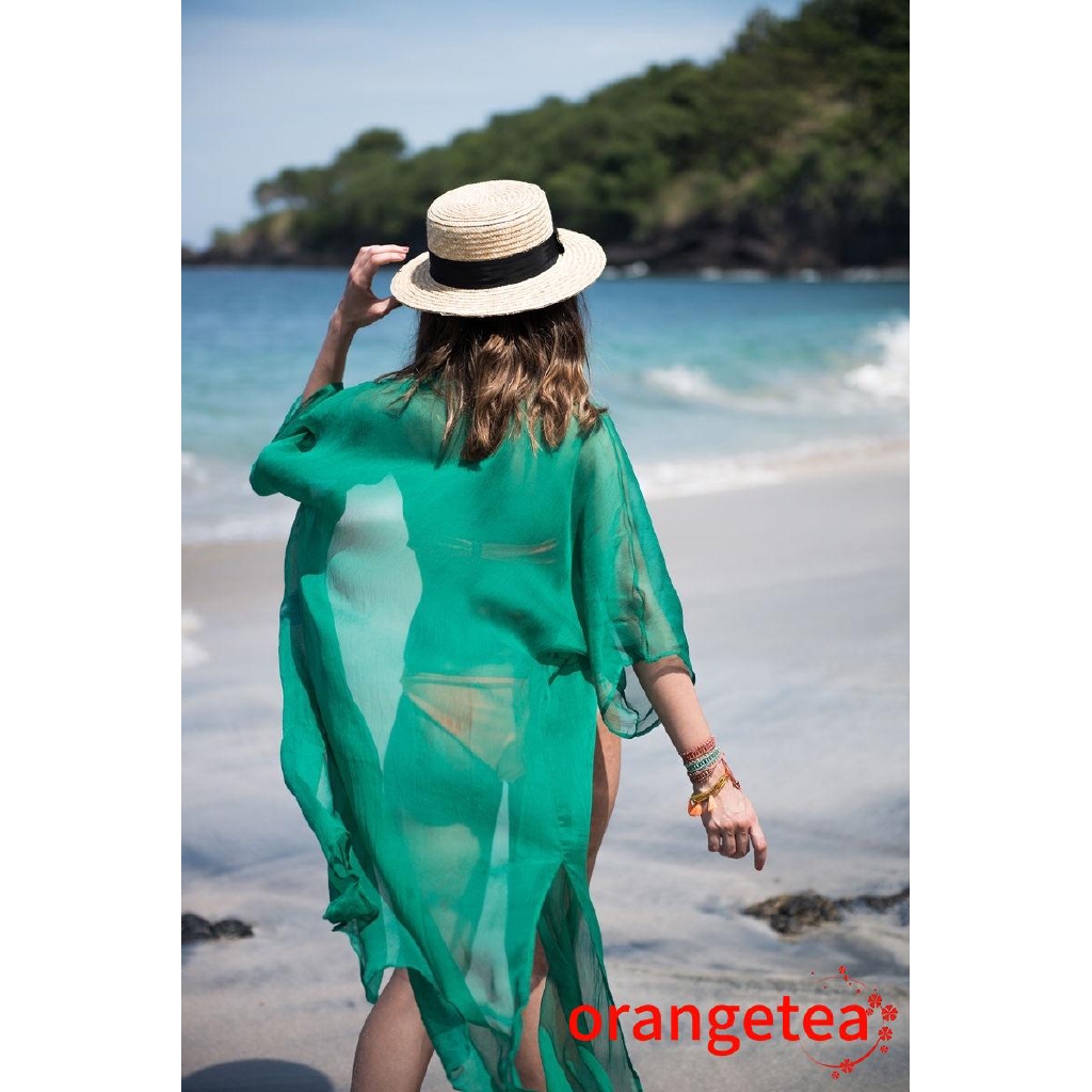 Trendy solid Women Beachwear Tassel Bikini Cover Up Summer Kaftan Beach Dress