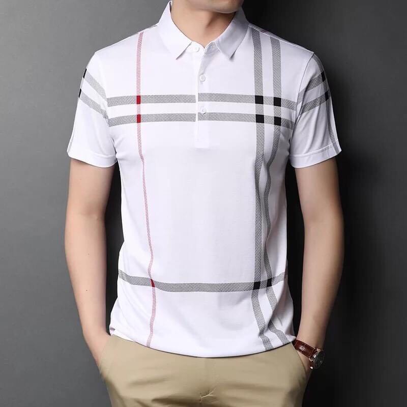 Áo thun cổ bẻ, áo polo, áo trung niên in hoạ tiết KẺ SỌC - TSSTORE95