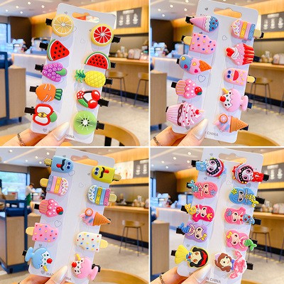 Set 10 kẹp tóc đầy màu sắc đáng yêu cho bé gái