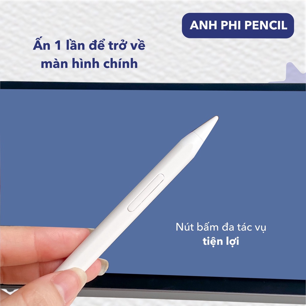 [Tính Năng Mới] Bút Cảm Ứng Anh Phi Pencil 2 Cho Máy Tính Bảng Có Tỳ Đè