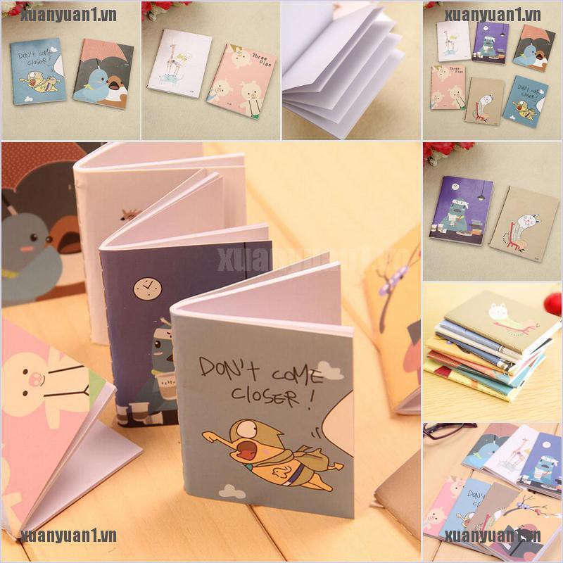 1 [XUANYUAN1] Sổ Tay Mini Bỏ Túi In Hình Hoạt Hình Dễ Thương