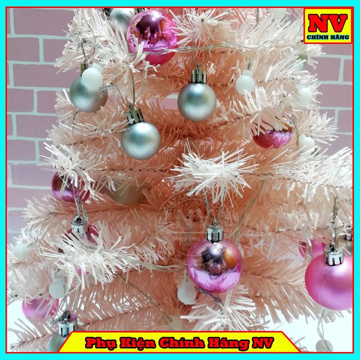 Cây Thông Noel 60CM Màu Hồng Full Phụ Kiện